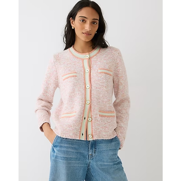 J. Crew Marled Sweater Lady Jacket Merino Wool Blend Button Front Cardigan - Picture 14 of 14